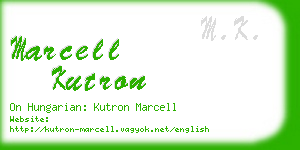 marcell kutron business card